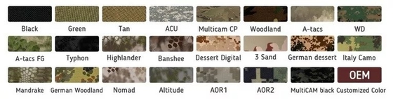 6 색 사막은 통기성이 있는 기본 단위 장치 전술적 군 장비를 균일화시킵니다