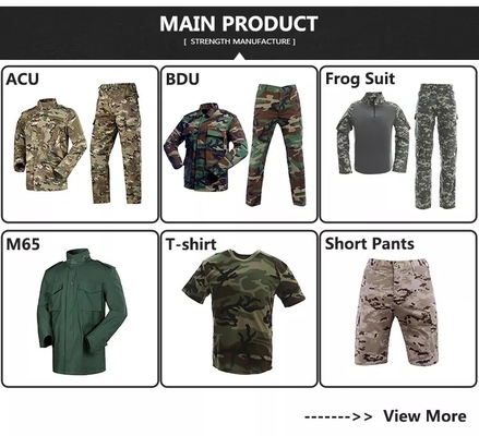SGS ISO 전술적 군 장비 육군 위장 유니폼 210-220g/Sm
