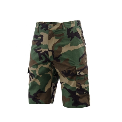 품질  Woven Military Men Tactical Short Pants OEM Waterproof Woodland Camo 공장