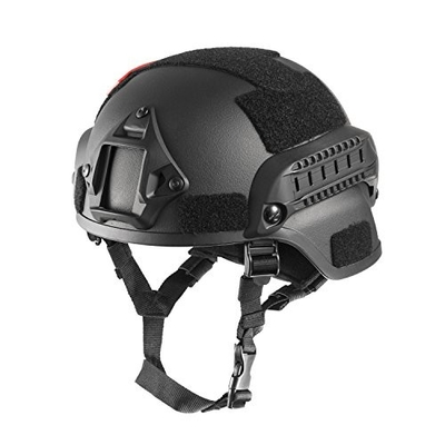 검은 미치 서바이벌게임 안전성 ABS 전술적 탄도 헬멧 귀 보호구
