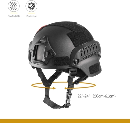 검은 미치 서바이벌게임 안전성 ABS 전술적 탄도 헬멧 귀 보호구
