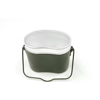 전술 식당 올리브 녹색 알루미늄 컵 3 조각 점심 상자 전술 야외 장비
